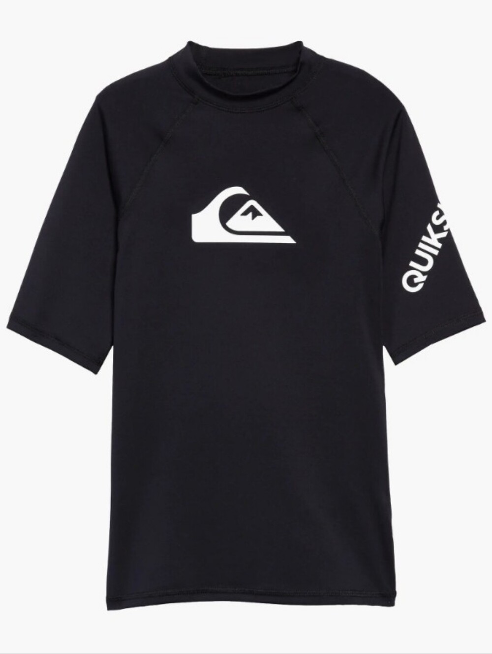 Quicksilver Mens Black Everyday UPF 50 Short Sleeve Surf Rashguard Size M